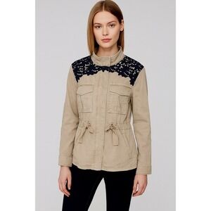 GAP Military Jacket M khaki Blue  Lace Utility Drawstring Streetwear urban 88-07